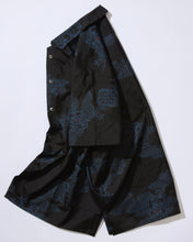 画像をギャラリービューアに読み込む, 霧に草花模様織り出し本場泥大島紬(5マルキ)【L】