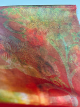 画像をギャラリービューアに読み込む, ⚠️難アリ・赤緑の暈し引箔の唐花模様【ケニショ・大】