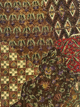 画像をギャラリービューアに読み込む, 紗綾型地紋に手染め更紗丸古典模様【M】