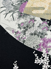 画像をギャラリービューアに読み込む, 扇面花鳥風景模様総斑点地紋【ギャザータイプ】