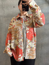 画像をギャラリービューアに読み込む, 家屋菊菖蒲楓流水風景模様【M】