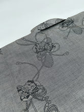 画像をギャラリービューアに読み込む, 新型・9マルキ花文箱模様大島紬【L】