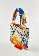 画像をギャラリービューアに読み込む, 檜垣地紋に桔梗撫子牡丹模様【ギャザートート】②