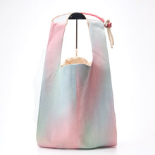 画像をギャラリービューアに読み込む, 薄錆青磁・桃暈し格子地織④【ケニショ・大】