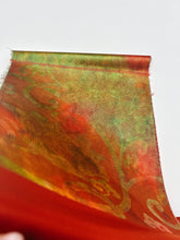 画像をギャラリービューアに読み込む, ⚠️難アリ・赤緑の暈し引箔の唐花模様【ケニショ・大】