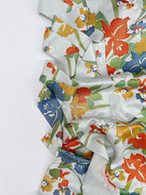 画像をギャラリービューアに読み込む, 藍白大花模様金彩縁【長丈シュッケニ】