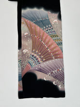 画像をギャラリービューアに読み込む, 【予約品】豪華黒留袖変わり扇模様量し染め(作家物)【フォーマルシュッケニ】