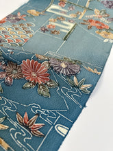 画像をギャラリービューアに読み込む, 錆浅葱暈しに古典柄模様【ティアード】