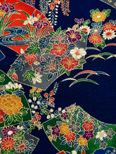 画像をギャラリービューアに読み込む, 地紙扇に草花模様・縮緬