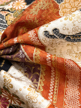 画像をギャラリービューアに読み込む, 七宝地紋に破れ色紙古典柄模様【長丈シュッケニ】