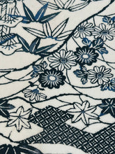 画像をギャラリービューアに読み込む, 縮緬型染笹雲取り絵【サイドギャザーワンピース】