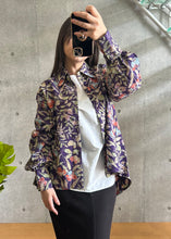 画像をギャラリービューアに読み込む, ろうけつ染草花模様【ブラウス】
