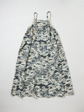 画像をギャラリービューアに読み込む, 縮緬型染笹雲取り絵【サイドギャザーワンピース】
