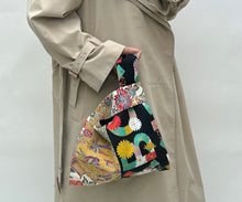 画像をギャラリービューアに読み込む, 型染花鳥模様・小【KBCコラボバッグ】