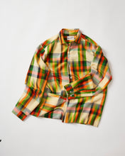 画像をギャラリービューアに読み込む, かすり多色格子織り紬【L】新仕様