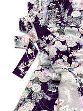 画像をギャラリービューアに読み込む, 流水地紋に雪輪模様草花尽くし【長丈シュッケニ・丈91㎝】