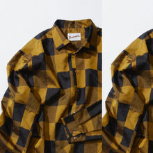画像をギャラリービューアに読み込む, 菜種油色の格子模様の大島【L】