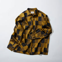 画像をギャラリービューアに読み込む, 菜種油色の格子模様の大島【L】