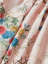 画像をギャラリービューアに読み込む, よろめき花地紋に梅籠目模様【絹】