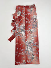 画像をギャラリービューアに読み込む, 雪輪に鶴金彩暈し花模様【長丈シュッケニ・丈91㎝】