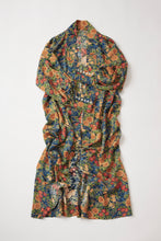 画像をギャラリービューアに読み込む, 紗綾型地紋に水彩風花模様【六つ釦】