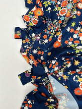 画像をギャラリービューアに読み込む, 鮫小紋地紋に楓菊荻模様【長丈シュッケニ・丈91㎝】