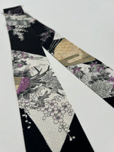 画像をギャラリービューアに読み込む, 扇面花鳥風景模様総斑点地紋【特短】