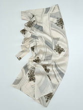 画像をギャラリービューアに読み込む, ⚠️シミあり縞地紋に江戸小紋変わり模様【長丈シュッケニ・丈91㎝】