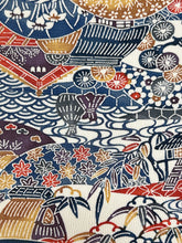 画像をギャラリービューアに読み込む, 型染風景花紋模様【L】
