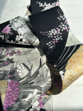 画像をギャラリービューアに読み込む, 扇面花鳥風景模様総斑点地紋【特短】