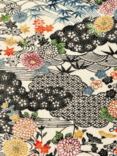 画像をギャラリービューアに読み込む, 紗綾型地紋に菊笹花青海波古典模様【六つ釦】