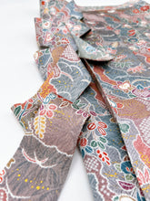 画像をギャラリービューアに読み込む, 橘に雲絵に総紗綾型地紋【長丈シュッケニ・丈91㎝】