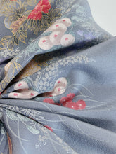 画像をギャラリービューアに読み込む, 紅掛空色地に草花模様【ティアード】
