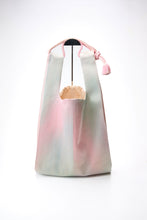 画像をギャラリービューアに読み込む, 薄錆青磁・桃暈し格子地織③【ケニショ・大】