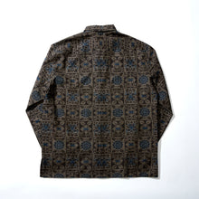 画像をギャラリービューアに読み込む, 格子幾何学更紗模様大島【L】