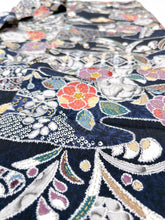 画像をギャラリービューアに読み込む, 雲ヱに花松絞り絵模様【長丈シュッケニ・丈91㎝】