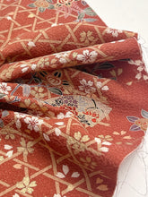 画像をギャラリービューアに読み込む, 橘に扇・籠目模様暈し染め【長丈シュッケニ・丈91㎝】