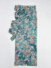 画像をギャラリービューアに読み込む, 浅葱色扇に蝶草花模様【長丈シュッケニ】【日本橋三越品】