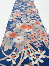 画像をギャラリービューアに読み込む, 濁り瑠璃色に花模様【六つ釦】