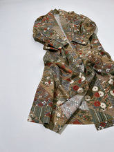 画像をギャラリービューアに読み込む, 膨れ織に荻菊蝶模様【四つ釦】