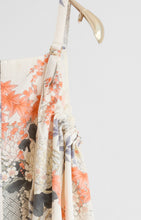 画像をギャラリービューアに読み込む, 細紗綾型に菊梅楓【サイドギャザーワンピース】