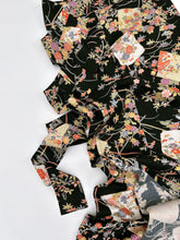 画像をギャラリービューアに読み込む, 麻の葉地紋に破れ色紙に松竹梅模様【長丈シュッケニ・丈91㎝】