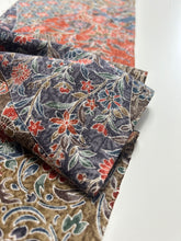 画像をギャラリービューアに読み込む, 縮緬地に花扇にきりばめ更紗模様【S】