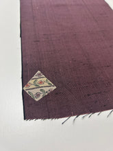 画像をギャラリービューアに読み込む, 幾何学に草花模様手織り節紬【L】