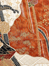 画像をギャラリービューアに読み込む, 七宝地紋に破れ色紙古典柄模様【長丈シュッケニ】