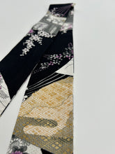 画像をギャラリービューアに読み込む, 扇面花鳥風景模様総斑点地紋【特短】