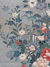 画像をギャラリービューアに読み込む, 御所車に風景模様のり散らし地【六つ釦】