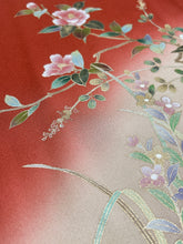 画像をギャラリービューアに読み込む, 花詩集金彩縁草花絵暈し模様【袷】