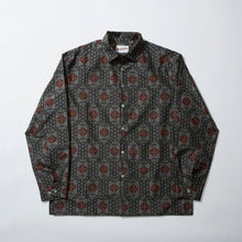 画像をギャラリービューアに読み込む, 花幾何学に麻の葉模様大島【L】