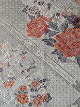 画像をギャラリービューアに読み込む, 【あずま型 中】蜀江縁に七宝織り花尽くし模様(プラチナ本銀二重織)